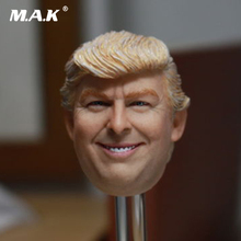 Cabeza de soldado masculino a escala 1/6, accesorio tallado, cabeza esculpida del presidente de EE. UU., Donald Trump, modelo de pintura artística con expresión de sonrisa 2024 - compra barato