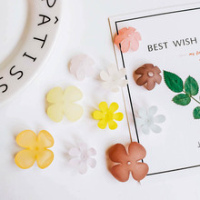 Resin Plastic Scrub Flower Earring Components Eardrop Simple Style for Women DIY Jewelry Accessories Handmade Materials 40pcs 2024 - buy cheap