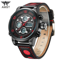 AMST 3020 Brand Luxury Men Swimming Digital LED Quartz Outdoor Sports Watches Military Relogio Masculino Clock Leather Strap 2024 - buy cheap