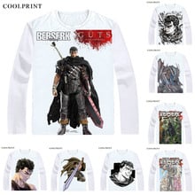 BERSERK-Camiseta personalizada de Kentaro Miura, prenda de vestir, de manga larga, con estampado Vintage, de Anime, color negro 2024 - compra barato