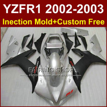 Silver black custom fairing for YAMAHA bodywork YZF1000 02 03 YZF R1 2002 2003 yzf r1  body parts Aftermarket +7gifts 2024 - buy cheap