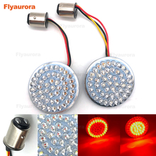 Motorcycle 2" 1157 LED Red Amber Stop Brake Turn Signal Panel Inserts Bullet Lights For Touring 2014-2017 Tri Glide 14-16 2024 - buy cheap