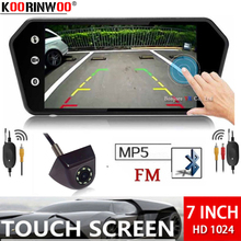 Koorinwoo-pantalla táctil inalámbrica de 7 pulgadas para coche, Monitor de marcha atrás con MP5, bluetooth, USB, FM, TF, Kit de cámara de visión trasera de estacionamiento 2024 - compra barato
