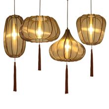Китайские ручные Твердые фонарики, подвесной светильник для ресторана, балкон, коридор, Подвесная лампа, пасторальная прихожая, подвесные светильники для спальни 2024 - купить недорого