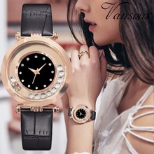 Женские часы со стразами, повседневные роскошные кожаные кварцевые часы, Прямая поставка 2024 - купить недорого