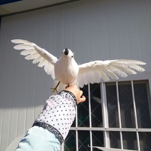 Asas de simulação bonito gaivota brinquedo pena pássaro branco presente sobre 38cm 2024 - compre barato