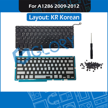 Nuevo teclado estándar KR A1286 para Macbook Pro 15 "A1286 teclado coreano con tornillos de retroiluminación 2009 2010 2011 2012 2024 - compra barato