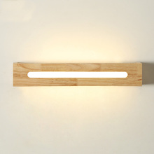 Lámpara LED de pared de madera japonesa, para escaleras, baño, lámpara de noche para dormitorio, 110-240V 2024 - compra barato