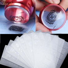 10pcs Plastic Transparent Nail Art Polish Stamp Plate Set DIY Manicure Nail Stamping Template Image Professional Nail Art Tools 2024 - buy cheap