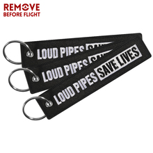 Remove Before Flight 3pcs Car Key Ring Embroidery Keychain Motorcycle Loud Pipes Save Lives Special Key Tag Key Chain 2024 - buy cheap