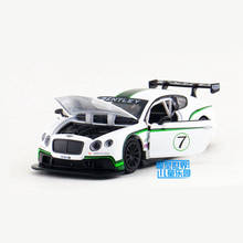 Free Shipping/Diecast Toy Model/1:32 Scale/Bentley Continental GT3 Race Car/Pull Back/Sound & Light/Educational Collection/Gift 2024 - buy cheap
