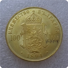 1894 Bulgaria: Alexander I  100 Leva gold coin COPY FREE SHIPPING 2024 - buy cheap