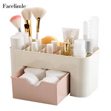 Facemile Cosmetic Office Storage Drawer Jewelry Desk Makeup Case Plastic Makeup Brush Box Lipstick Organizer Gift 22x11x10.5 cm 2024 - buy cheap