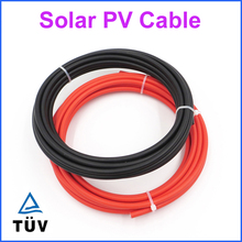 Cables de conector solar eléctrico aislado de PVC, 10m, 30 pies x 10AWG, 12AWG, 14AWG, 2,5mm, 2, 4 mm2, 6 mm2 2024 - compra barato