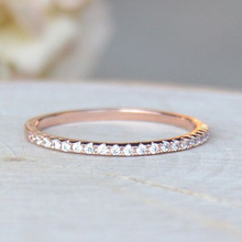 1 Pcs Fashion Women Rings Single Row Crystal Gold Silver Color Rose Gold Ring Simple Couple Birthday Party Jewelry Gift  2024 - buy cheap