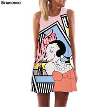 Women Summer Boho Dress Sundress 3D Chic Girls Printed Vintage Loose Chiffon Casual Dress 2020 Sexy Mini Short Beach Dress 2024 - buy cheap