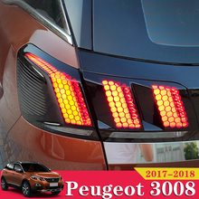 6PCS Car Sticker Auto Accessories Rear Tail Light Lamp Honeycomb Protector Styling For Peugeot 3008 GT 2016 2017 2018 2024 - buy cheap