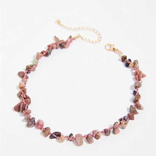 Красивое ожерелье из натурального камня, колье для женщин, богемное ожерелье с бусинами в стиле бохо, femme harajuku collares de moda 2020 colli 2024 - купить недорого