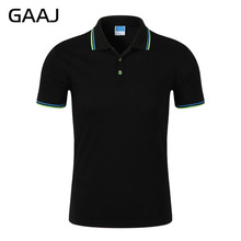 GAAJ High Quality Men Branded Polo Shirt Short Sleeves Collar Solid Cotton Camisa Polos Homme Clothing Famous Brand 2024 - buy cheap