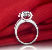 Тест Положительный 2CT Moissanite алмазное обручальное кольцо из твердого стерлингового серебра хорошее ювелирное изделие Белое золото покрытие кольцо 2024 - купить недорого