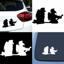 Cartoon Firefighter PET Reflective Decal Car Sticker Waterproof Adhesive Decor good 2024 - compre barato