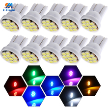YM e-bright-luces LED de 12V para iluminación Interior de coche, bombillas automáticas de colores mezclados, T10, 194, 168, 1206, 10 SMD, 10 unidades 2024 - compra barato