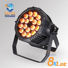 8X Rasha High Quality Waterproof 18pcs*15W 5in1 RGBAW Outdoor LED Par Projector Stage Light Par Can For Event Party 2024 - buy cheap