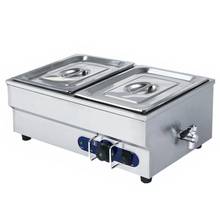 2 Кастрюли из нержавейки водяной бане столешницы Электрический Bain-Marie Стол Еду Теплее Электрический подогреватель контейнер 2024 - купить недорого