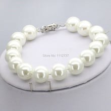 Accessories Christmas Gifts Women Girls 10mm Round White Glass Pearl Beads Bracelet Jewelry Making Design Hand Made  Ornaments 2024 - buy cheap