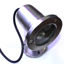 Armazón de plata con lente convexa de acero inoxidable, luces led subacuáticas para piscina, de 3w AC85-265V, rojo/verde/azul 2024 - compra barato