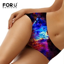 Forudesigns sexy calcinha feminina lingerie sem costura novidade galaxy espaço calcinha para senhoras confortáveis calcinahas feminino 2024 - compre barato