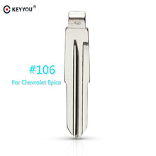 KEYYOU Metal Blank Uncut Flip KD Remote Key Blade Type #106 for chevrolet Epica NO. 106 key Blade 2024 - buy cheap