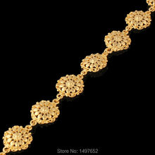 Pulsera de Color dorado de 18K con patrón delicado, brazalete de joyería hecho con cobre ecológico, envío gratis, novedad de 2017 2024 - compra barato