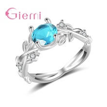 New Trend Hollow Cross Band Leaf Shape 925 Sterling Silver Statement Rings for Women Lady Clear Crystal Jewelry Anel 2024 - buy cheap