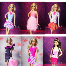 18 предметов = 6 платьев + 6 пар туфель + 6 аксессуаров, бесплатная доставка, вечернее платье для куклы Барби 2024 - купить недорого