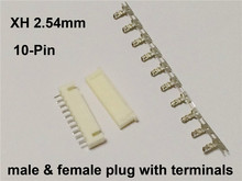 10 conjuntos, 2.5 XH JST 10-Pin Conector Plug (Masculino, Feminino, Frisos) 2024 - compre barato