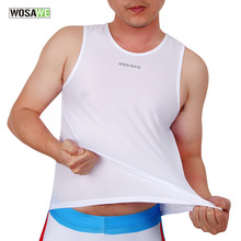Wosawe camiseta esportiva masculina, camiseta sem manga para ciclismo, roupa esportiva para homens 2024 - compre barato