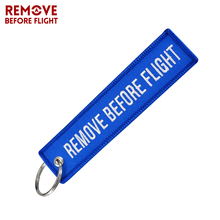 Remove Before Flight Motorcycle Key Chain Blue Embroidery Car Keyring Aviation Gift Pop Luggage Tag Key Fob Holder Car Keychains 2024 - buy cheap
