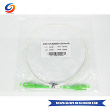 O envio gratuito de cor Branca 0.5 m de fibra óptica patch cord SC APC SM SX G657B3 (LSZH) 3.0 milímetros jumper de fibra Monomodo Simplex 2024 - compre barato