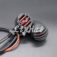 Luzes de sinal de freio, 1 par, preto, para motocicleta, serve para harley sportster 883, 1200, xl bobber 2024 - compre barato