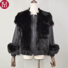 Женская короткая шуба из натурального Лисьего меха, стильное пальто из 2021 натурального Лисьего меха, 100% 2024 - купить недорого