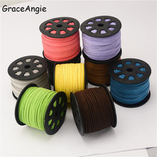 5Meter/Roll 2.6x1.5mm Flat Faux Suede Korean Velvet Leather Cord String Rope Lace Thread DIY Bracelet Necklace Jewelry Findings 2024 - buy cheap