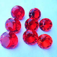 Piedras feng shui para decoración, accesorios de boda, vestido de fiesta, cristal de la suerte, diamante, 30mm, rojo, 5 unids/lote 2024 - compra barato