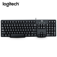 Logitech Wired Gaming Keyboard K100 Genuine Laptop Computer PC Ergonomic Keyboard Spill-resistant Full Size Compact Keybord 2024 - купить недорого