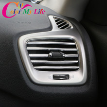 Tira Interior de aire acondicionado para coche, tira cromada estilo U para Peugeot 206, 207, 307, 208, 308, 408, 508, 2008, 3008, 1M 2024 - compra barato