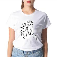 Fashion Horse Printed Women Tshirt Short Sleeve Hipster Shirt Tee Shirt Femme Casual Harajuku T Shirt Women Tops Camiseta Mujer 2024 - buy cheap