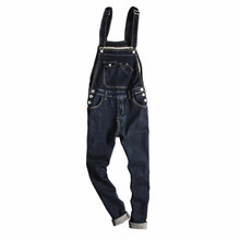 Джинсовый комбинезон для мужчин, модные брюки-комбинезон из денима для пар, облегающий цельнокроеный джинсовый комбинезон в британском стиле, брюки-карандаш, весна-осень 2024 - купить недорого