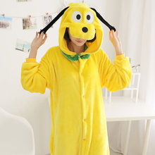 Yellow Dog Adult Kigurumi Onesie Women Animal Costume Fancy Soft Anime Cosplay Onepiece Winter Jumpsuit 2024 - buy cheap