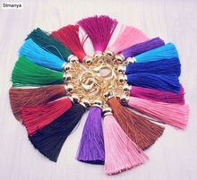 New Tassel Key Chain women Cute Colorful fringe KeyChain bag - 3 same color Silk Tassels Car Key ring gift jewelry #17025 2024 - buy cheap