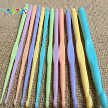 12pcs/Set 2.0-10.0 New ABS TPR Soft Plastic  Crochet Hooks Knit Knitting Needles colours Weave Craft Yarn 2016 High Quality  t4 2024 - buy cheap